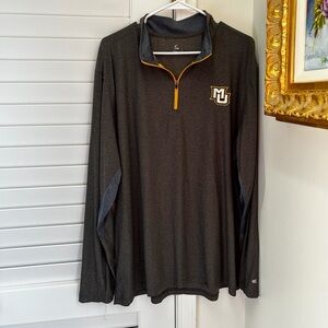 Marquette University Gray Quarter-Zip Pullover with Logo